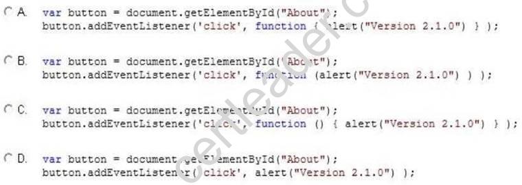 70-480 dumps exhibit
