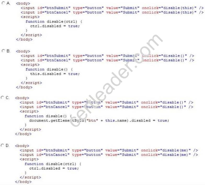 70-480 dumps exhibit