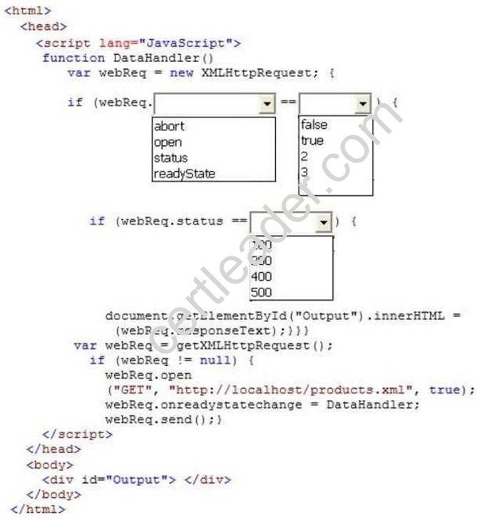70-480 dumps exhibit