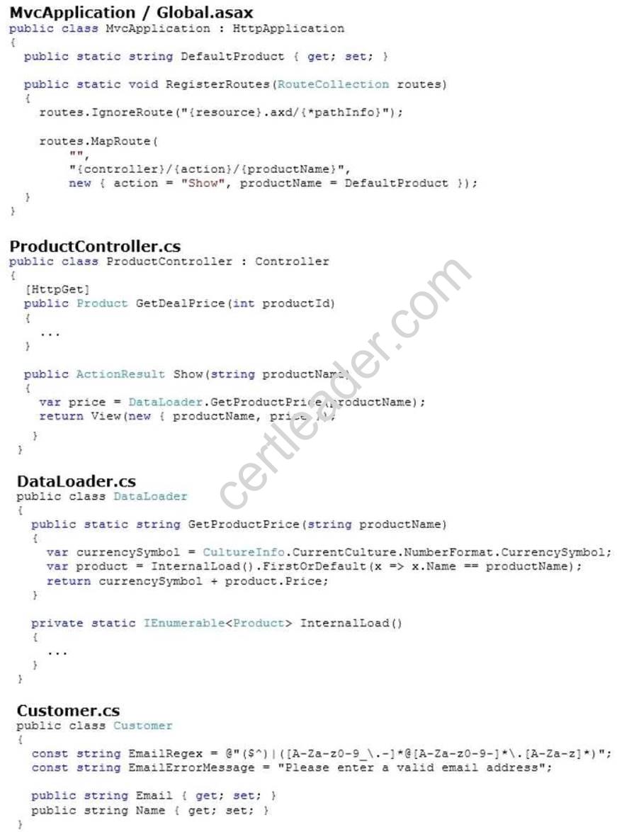 70-486 dumps exhibit