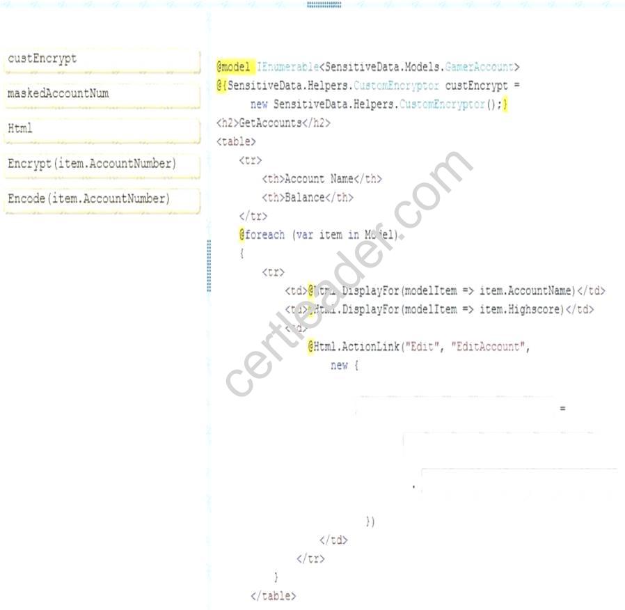 70-486 dumps exhibit